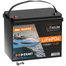 EXAKT LiFePO4 100Ah 12V Marine Solarbatterie Lithium...