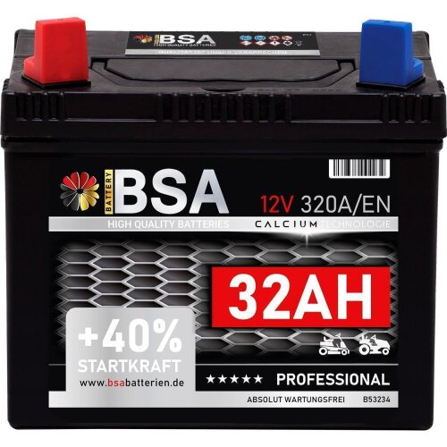 BSA Professional Rasentraktor Starterbatterie 32Ah 12V