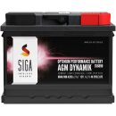 SIGA AGM Dynamik Autobatterie 60Ah 12V image