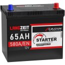 Langzeit Asia Starter Autobatterie PPR 65Ah 12V