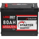 Langzeit Asia Autobatterie PPL 80Ah 12V