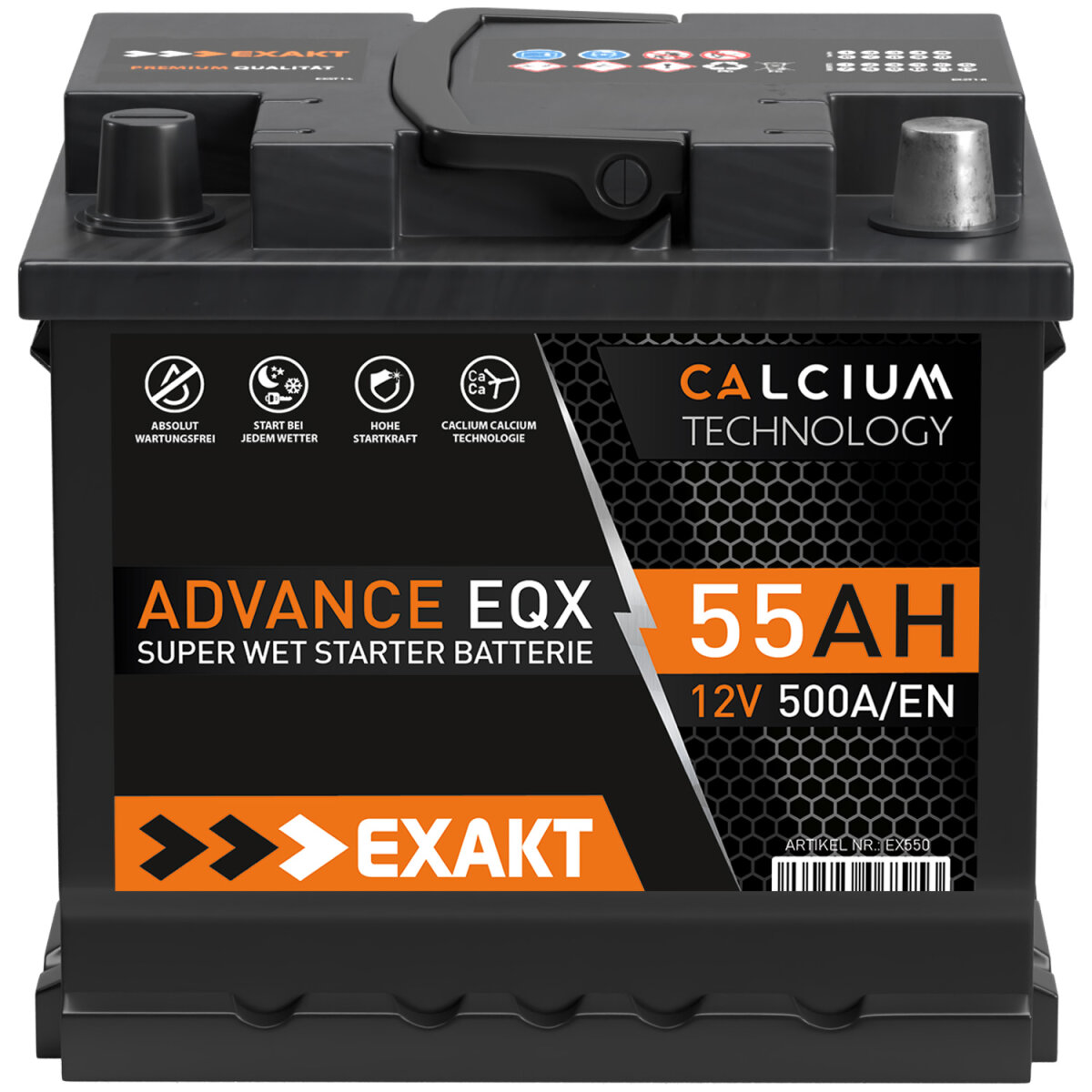 EXAKT Autobatterie 55Ah / 12V, 48,80 €