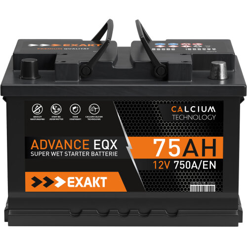 EXAKT Autobatterie 75Ah / 12V