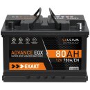 EXAKT Autobatterie 80Ah  12V