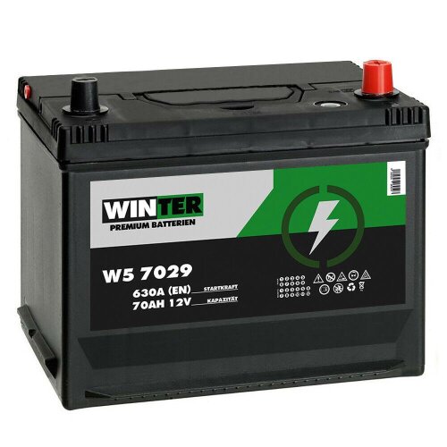 Winter Asia Autobatterie 70Ah 12V Pluspol Rechts image
