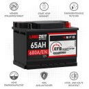 Langzeit EFB Start-Stop Autobatterie 65Ah 12V