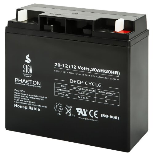 SIGA Phaeton AGM Deep Cycle Akku 20Ah 12V image