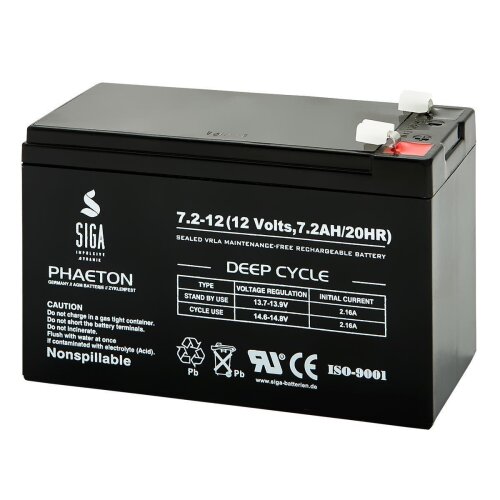 SIGA Phaeton AGM Deep Cycle Akku 7,2Ah 12V image