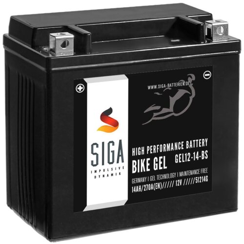 SIGA Bike Gel Motorrad Batterie YTX14-BS 14Ah 12V image