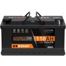 EXAKT Autobatterie 12V 110Ah Starterbatterie PKW KFZ Auto Batterie