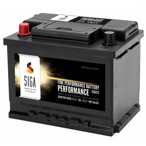 SIGA US Performance Autobatterie 62Ah 12V