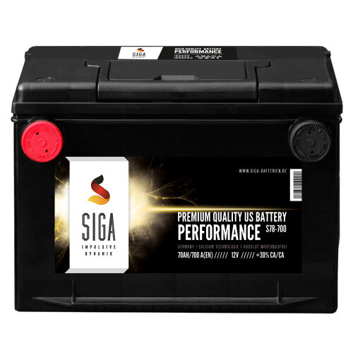 SIGA US Performance Autobatterie 70Ah 12V