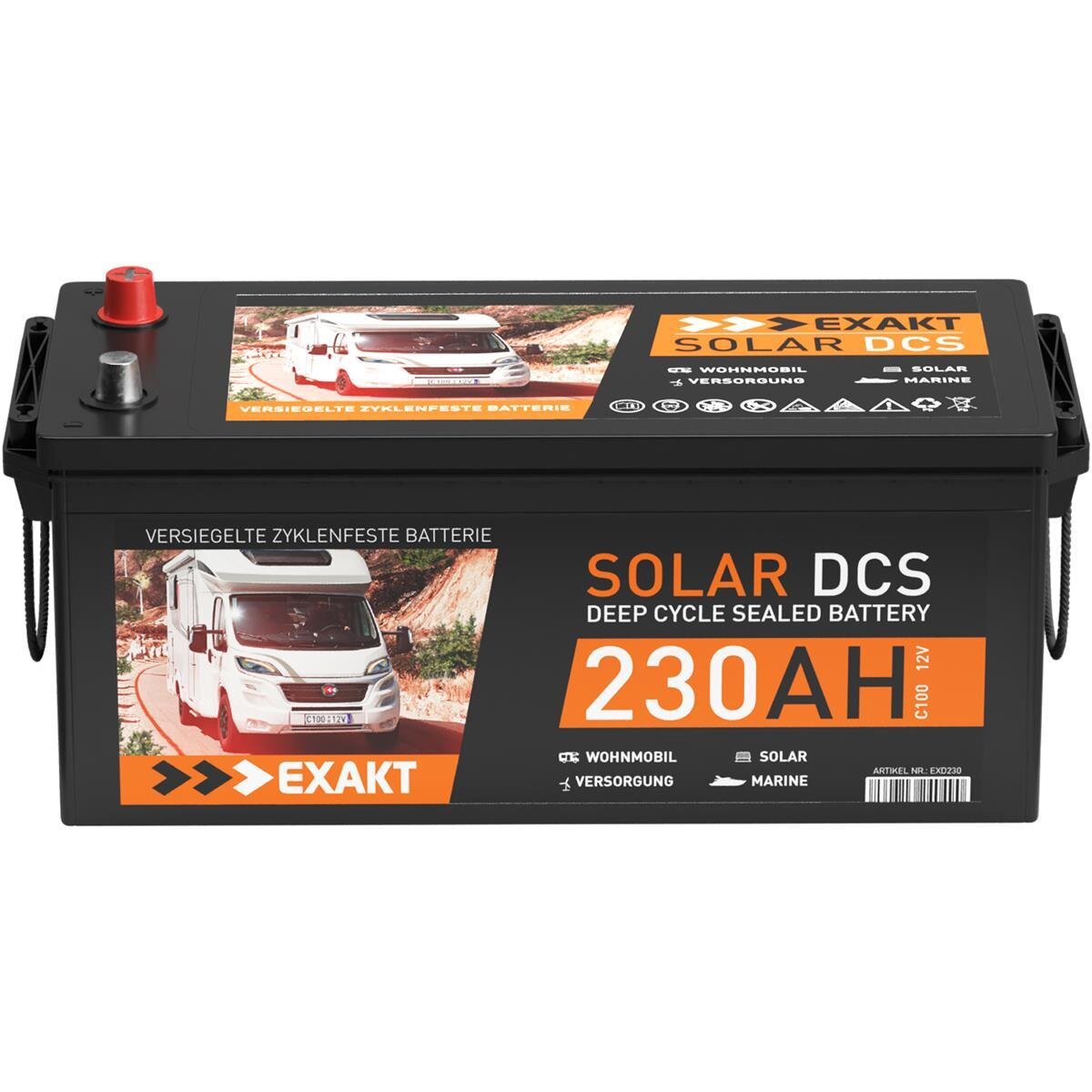 EXAKT Solar DCS Solarbatterie 230Ah 12V, 234,90 €