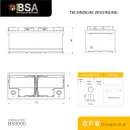 BSA EFB Autobatterie 80Ah 12V