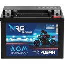 NRG AGM Motorradbatterie YTX4L-BS 4,5Ah 12V