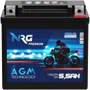 NRG AGM Motorradbatterie YTX5L-BS 5,5Ah 12V image