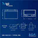 NRG AGM Motorradbatterie YTX5L-BS 5,5Ah 12V