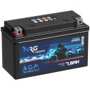 NRG AGM Motorradbatterie YT7B-BS 7,5Ah 12V