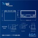 NRG AGM Motorradbatterie YT12B-BS 12Ah 12V image