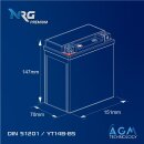 NRG AGM Motorradbatterie YT14B-4 14,5Ah 12V image