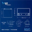NRG AGM Motorradbatterie YTX16-BS 16Ah 12V