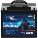 NRG AGM Motorradbatterie Y60-N30L-A 33Ah 12V