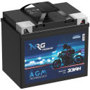 NRG AGM Motorradbatterie Y60-N30L-A 33Ah 12V