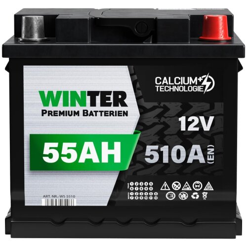 WINTER Autobatterie 55Ah 12V, 46,90 €