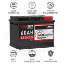 Langzeit AGM+ Batterie 60Ah 12V